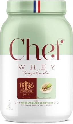 Whey Protein Gourmet Paris 6 800g Sem Lactose - Chef Whey (800g, Chocolate Branco com Pistache)