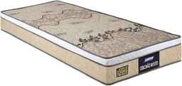 Colchão Solteiro Espuma D33 Fort 88x188x21cm Bege/Branco - Suporta até 150kg por Pessoa