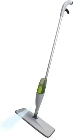 Rodo Esfregão Spray Mop Giratório 360° De Limpeza Microfibra Reservatório 300ml Gatilho Dispenser Chão Borrifador 3 em 1