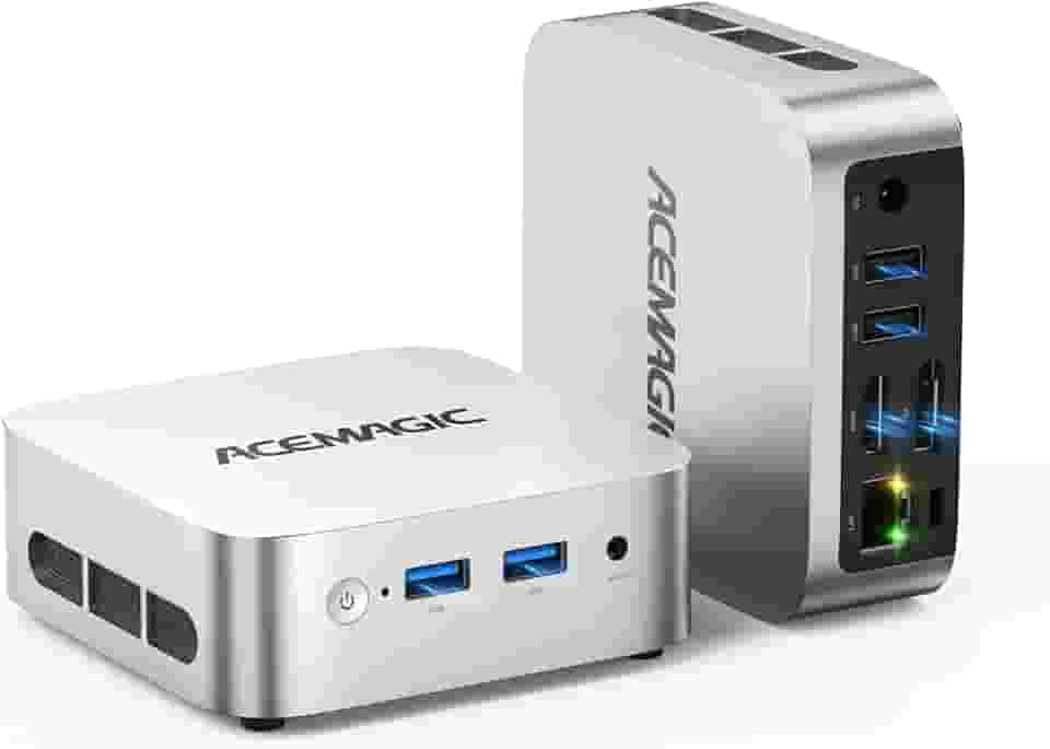 ACEMAGIC Mini PC computadores, Twin Lake N150 (Beat N97/N95) 16GB DDR4 RAM 256GB M.2 SSD até 3,6 GHz, mini computadores de mesa suportam Dual 4K, WiFi, BT, Ethernet, PC pequeno para casa de negócios