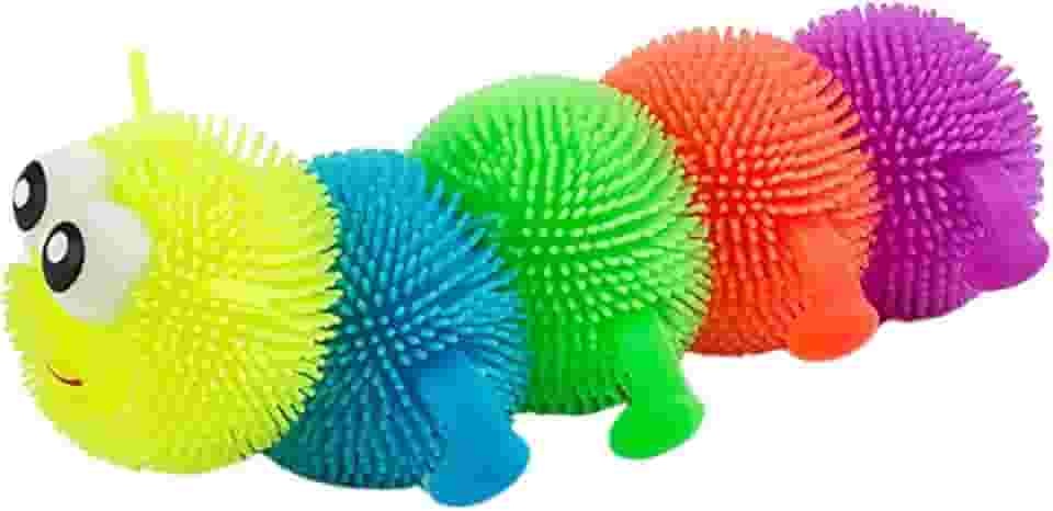 Centopeia Antiestresse Sensorial com Luz 18cm – Brinquedo Infantil Colorido, Toque Macio, Brilha no Escuro, Fidget Toy Relaxante para Crianças - TYDA