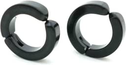 BRINCO MASCULINO DE PRESSÃO ARGOLA PRETO 3 MM (PAR)