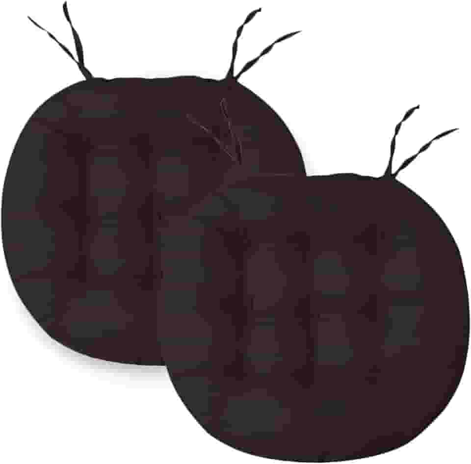 Kit 2 Almofadas Assento Cadeira Futton Futon 40x40cm Redonda Cores Diversas (Marrom)