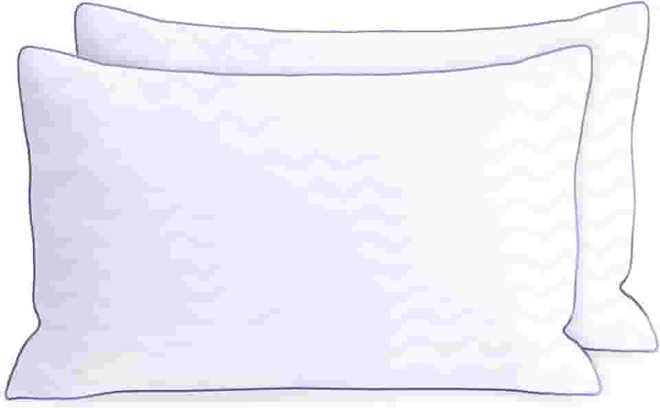 MOLCLCUY Conjunto de 2 almofadas de cama queen size, travesseiros de coleção de hotel para pessoas que dormem de lado e de costas, almofadas alternativas supermacias com enchimento de microfibra