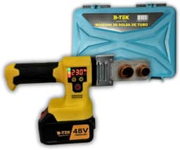 Termofusora Soldador de Tubos PPR, PB, PE, PV 0 a 320 Graus Portátil Bateria Bivolt