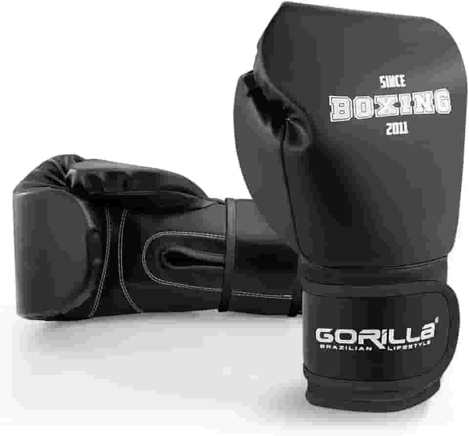 Gorilla Luva De Boxe Profissional Comemorativa 10 anos Boxing 12 Oz Luvas De Treinamento Elite Preta