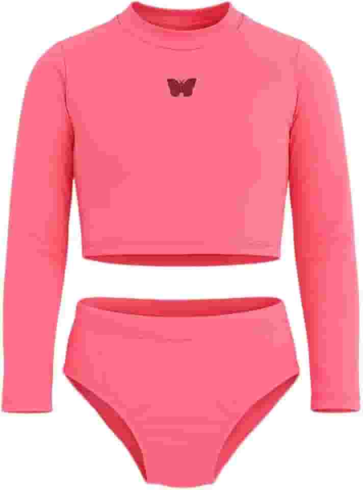 Biquíni Cropped Liso Menina Infantil Proteção Solar Uv