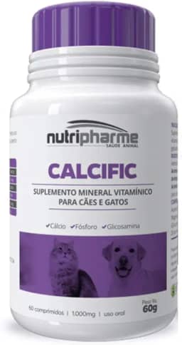 Nutripharme Suplemento Vitamínico Mineral Calcific 1000 Mg Para Cães E Gatos - 60 Comp