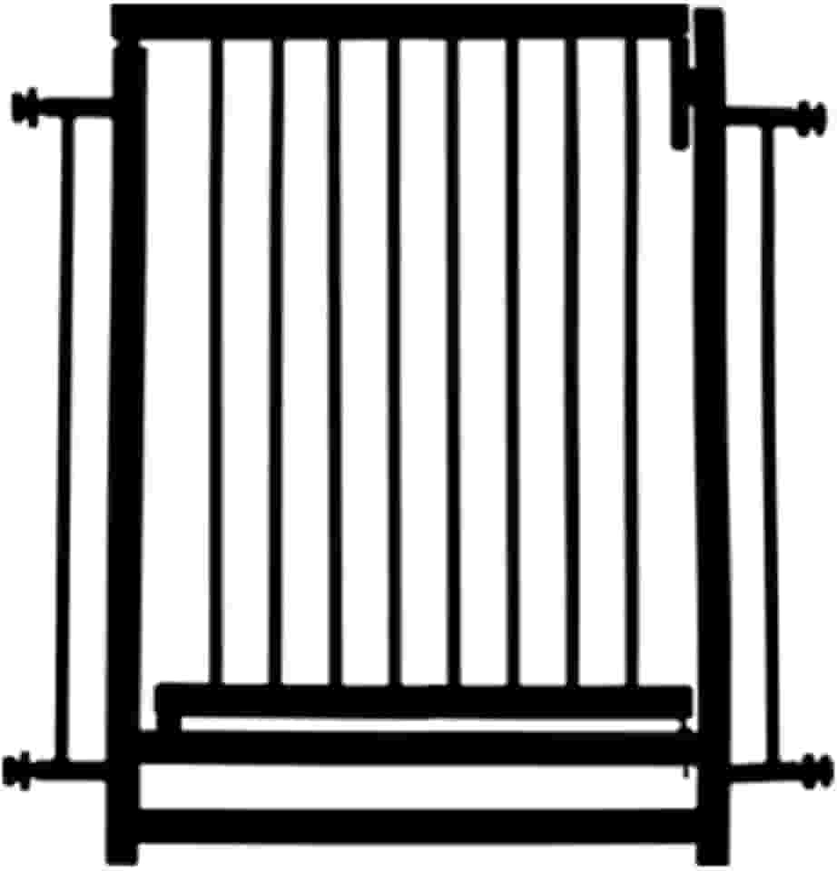 Portão Grade para Porta Cachorros Pet Crianças Bebê Premium Reforçada 80cm Preto