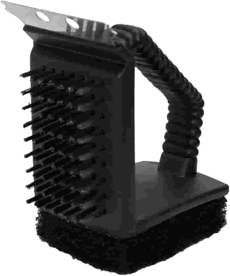 Mimo Style Escova Para Limpar Grelha e Churrasqueira Com Espátula 3 em 1. Feita Em plástico e Suas Cerdas de Aço Inoxidável, Eficaz Na Remoção de Gordura e Sujeiras de Sua Churrasqueira