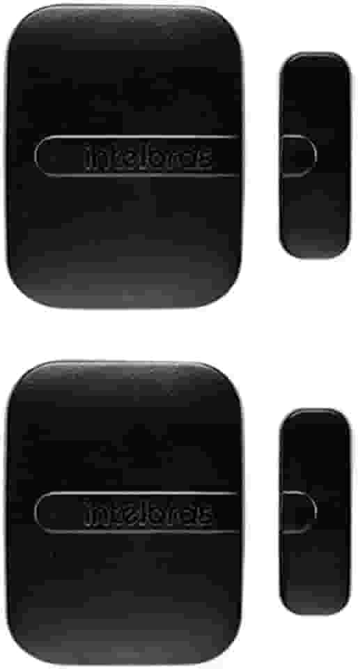 Kit 02 Sensores Magnético de Abertura de Porta e Janela XAS Smart Black Intelbras Sem Fio