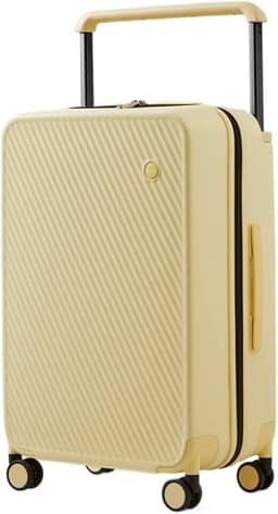 Bagagem de viagem linda mala de alça larga 24 polegadas bagagem de viagem rodas rolantes mulheres homens 20 polegadas cabine de mão mala de design de lado duro (cor: amarelo