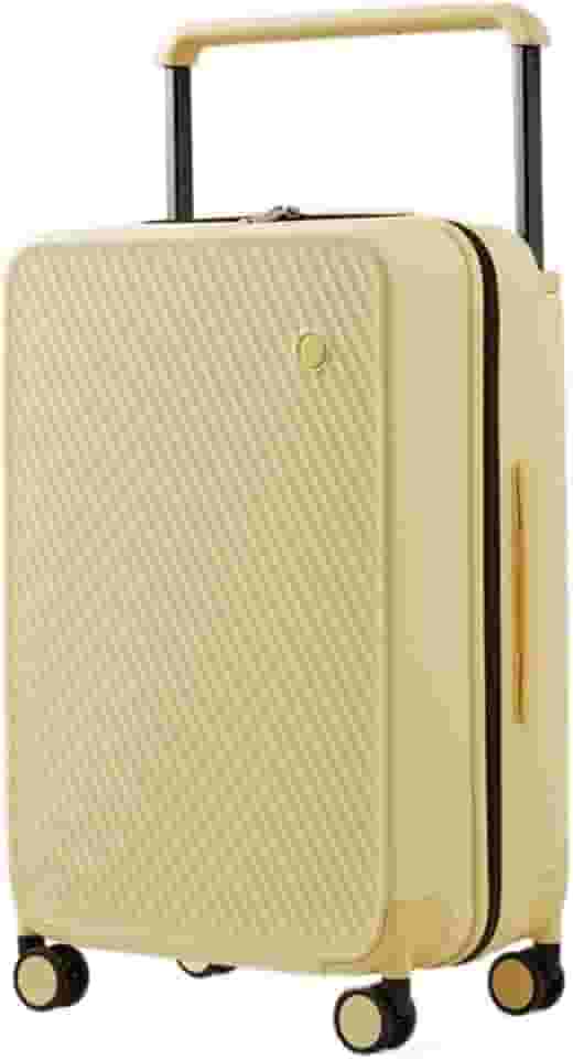 Bagagem de viagem linda mala de alça larga 24 polegadas bagagem de viagem rodas rolantes mulheres homens 20 polegadas cabine de mão mala de design de lado duro (cor: amarelo