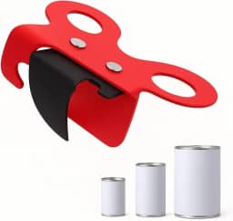 Abridor De Latas E Garrafas Em Aço Inox Vermelho Borboleta PREMIUM