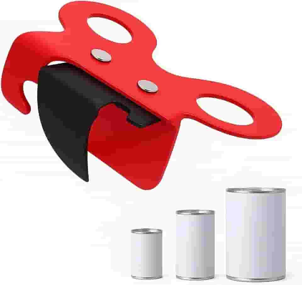 Abridor De Latas E Garrafas Em Aço Inox Vermelho Borboleta PREMIUM