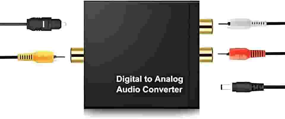 Conversor De Aúdio Digital Para Analógico 24 bits Conversor Áudio Conector RCA