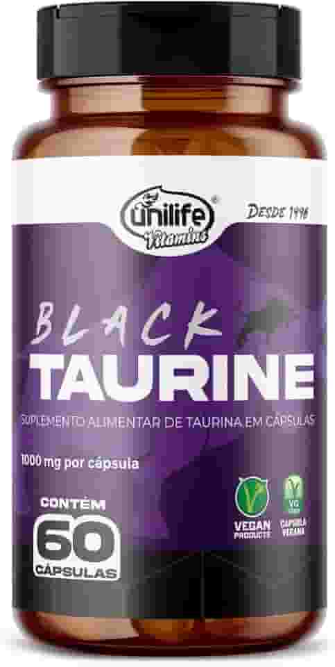 Taurina 1000 mg Black Taurine Unilife 60 Cápsulas