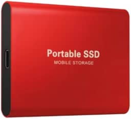 2 TB - Disco de Memória Flash SSD Portátil para Laptop, Desktop, Celular, TV e outros. Tipo-C USB 3.1, SSD Externo M.2 de Alta Velocidade, Disponível em Capacidades 500 GB a 256TB (Vermelho, 2, TB)