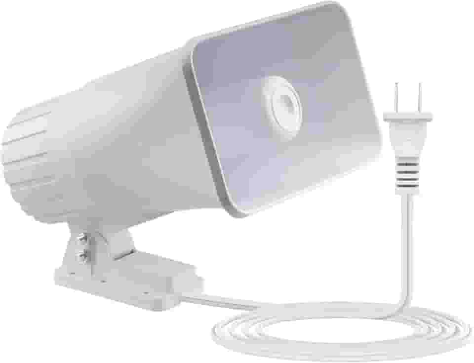 Nippon America Sirene De Segurança De Alarme Externo De Alta Potência E Alto Decibel (Tc-S7545-110), Longo Alcance, 80 Watts, 120 Decibéis, Ativação Remota Com Soquete Wi-Fi (Vendido Separadamente)