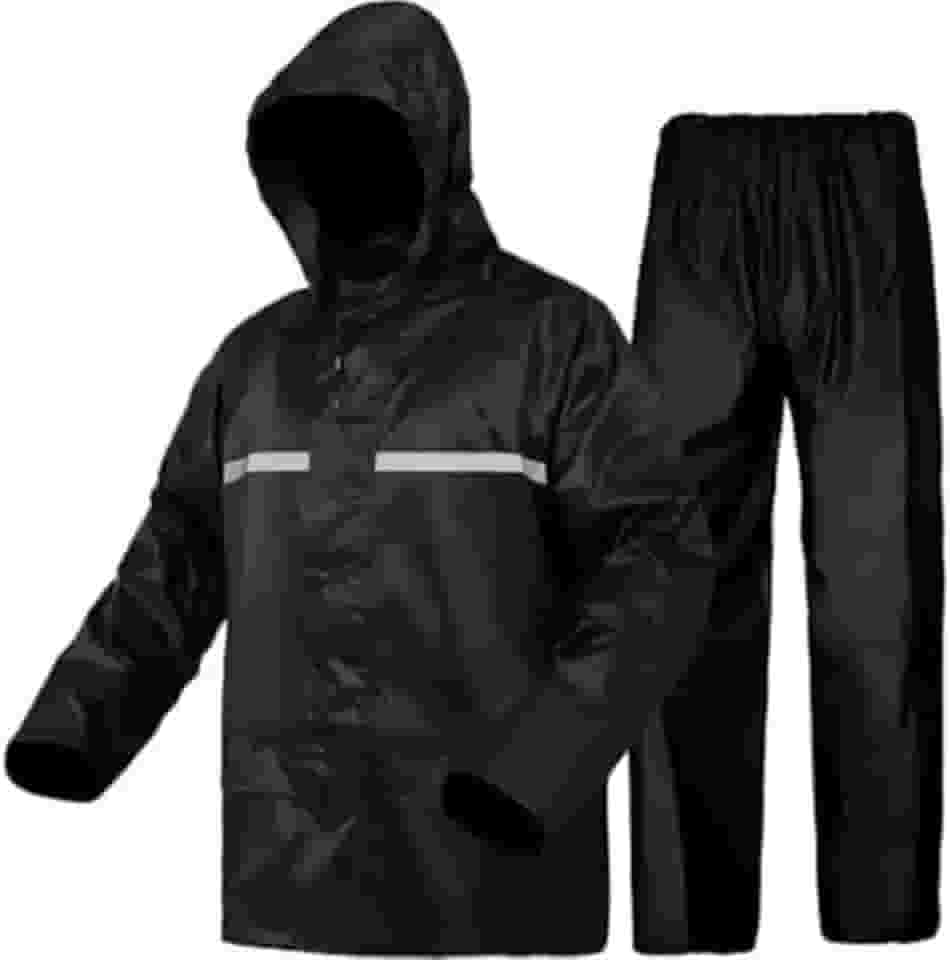 Capa de Chuva Impermeável para Motoqueiro – Conjunto Jaqueta + Calça com Faixas Refletivas
