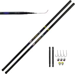 Albatroz Vara Telescópica Aramis, 2,70m, 22% Carbono, Kit com 2 Varas e Acessórios