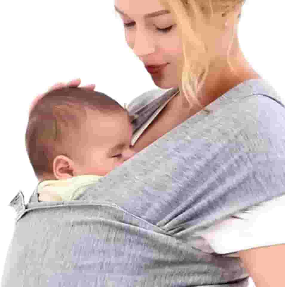 Wrap Sling de Bebê Carregador Canguru de Amarrar Little Beni (Cinza)