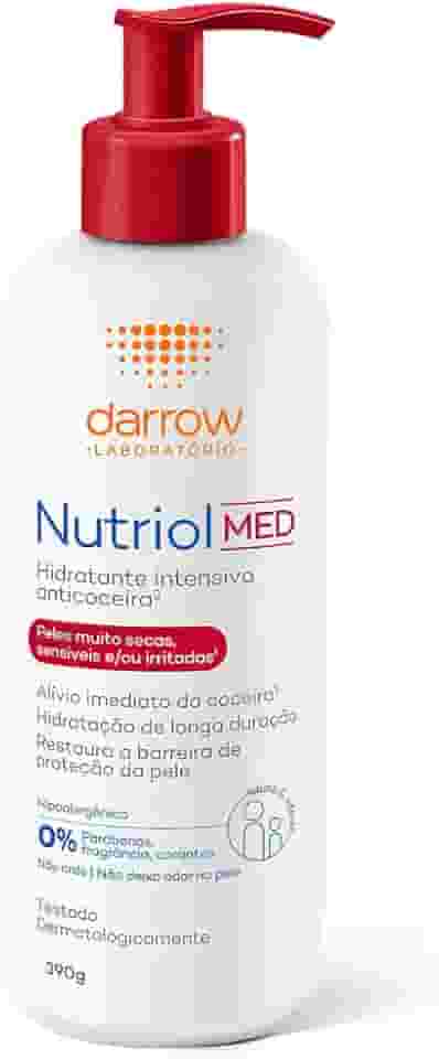 Darrow Nutriol Med Loção Hidratante com Complexos Nutri-Hidratante e Restaura-Calm que Hidrata Intensamente, Acalma e Reduz Coceira, 390g
