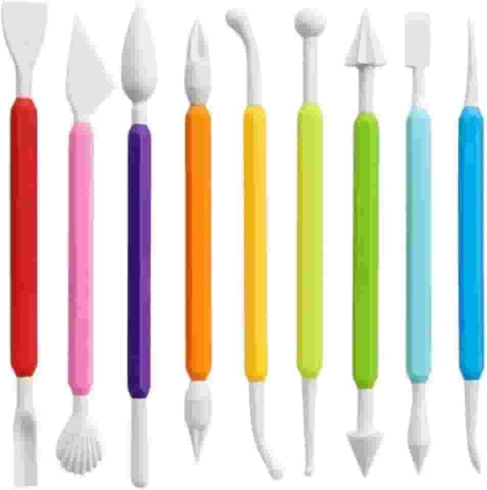 Kit 8 Estecas Profissionais para Modelagem, Escultura e Detalhamento – Ideal para Biscuit, Argila, Cerâmica, Massinha, Porcelana Fria e Trabalhos de Artesanato em Geral