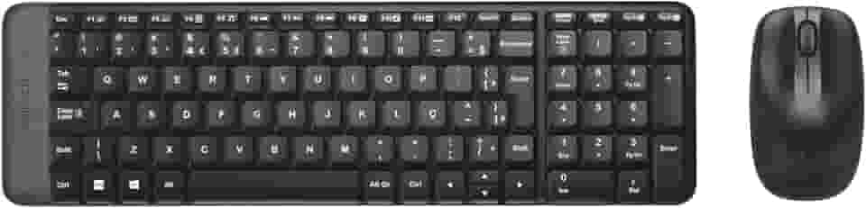 Combo Teclado e Mouse sem fio Logitech MK220 com Design Compacto, Conexão USB, Pilhas Inclusas e Layout ABNT2
