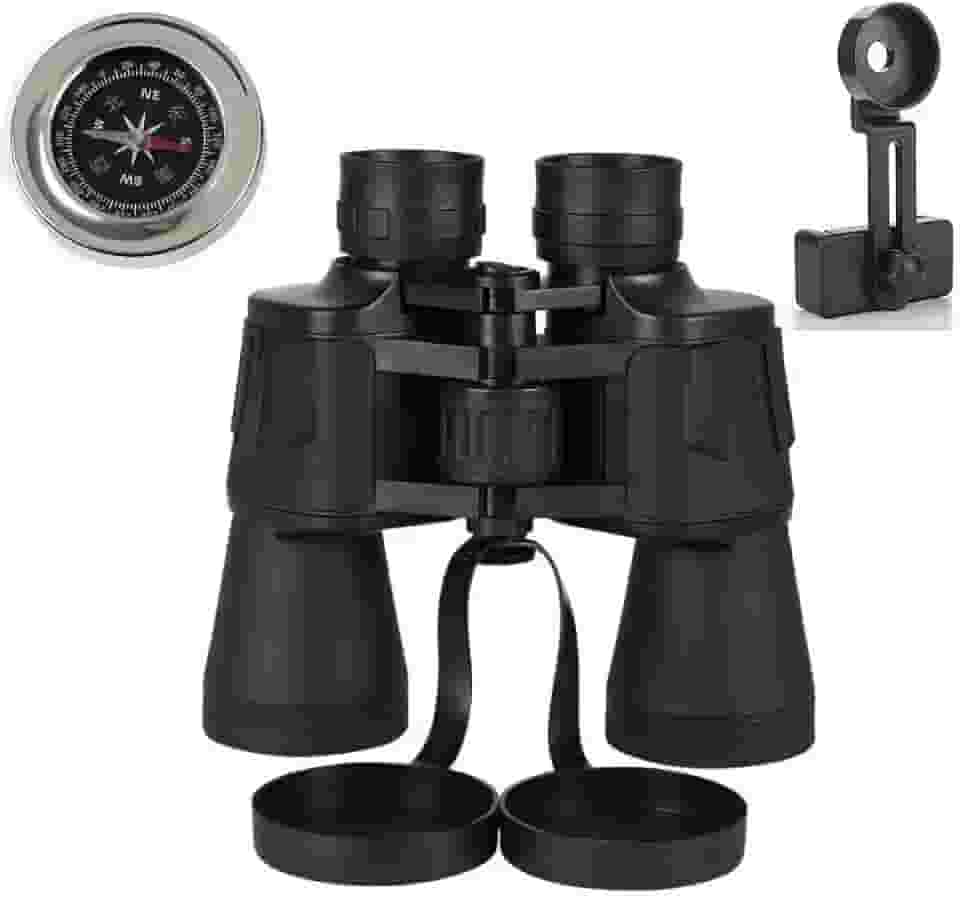 Binoculo C/Suporte 20x50 De Longo Alcance 10km Profissional (Preto)