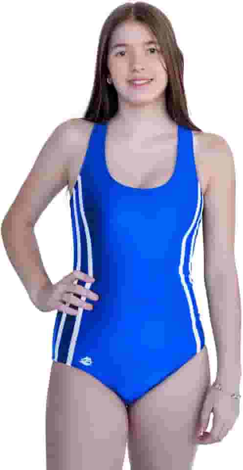 Maiô Juvenil Infantil Meninas Natação Praia Piscina Confortável Tecido Poliamida Premium Zero Transparência