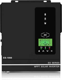 Inversor Solar Híbrido de 1000W DC12V a AC230V Inversor de Onda Senoidal Pura com Controlador de Carga Solar MPPT de 40A Max PV 600W Adequado Para Bateria de Gel de Chumbo-ácido de Lítio de 12V