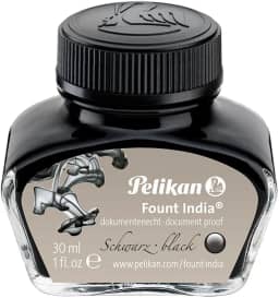 Tinta Nanquim, Pelikan Fount India, Preto, 30ml