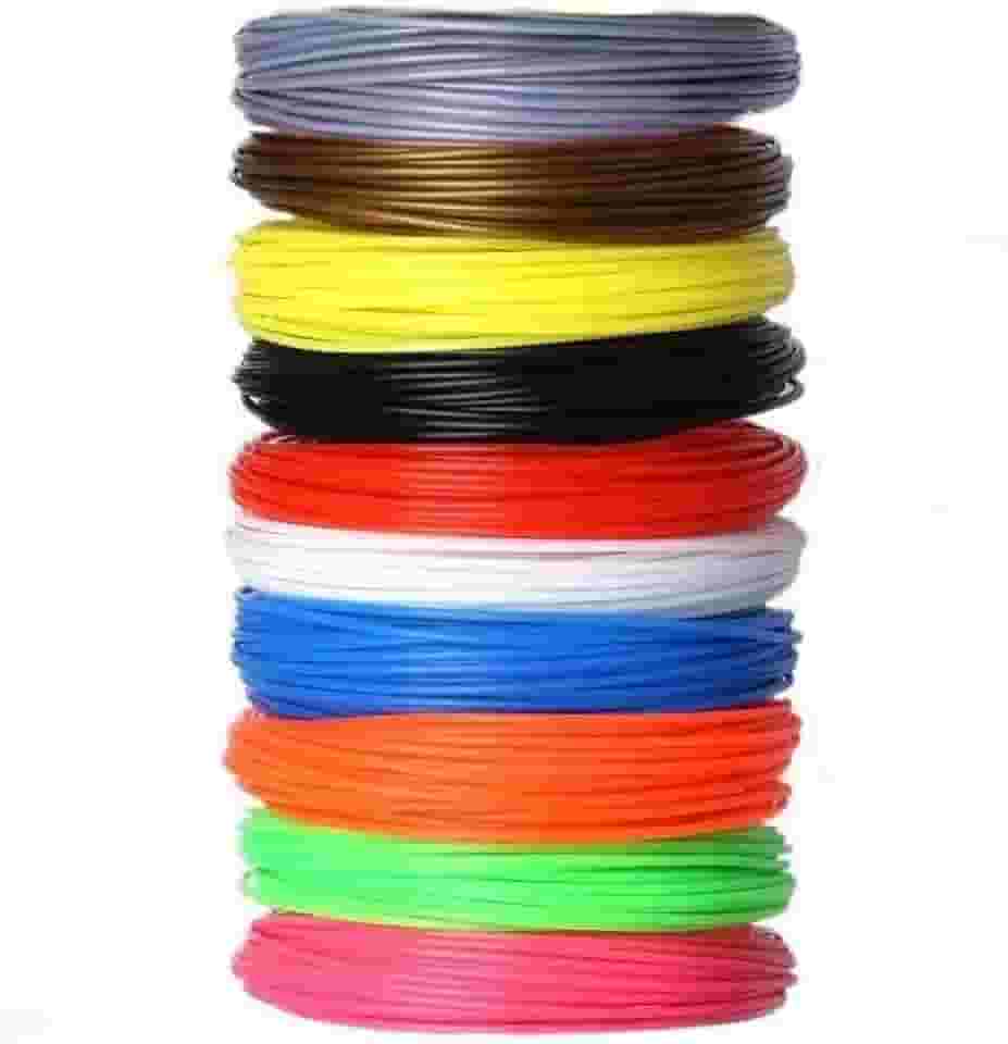 Refil Filamento PLA Kit 10 Cores 50 M Caneta 3D