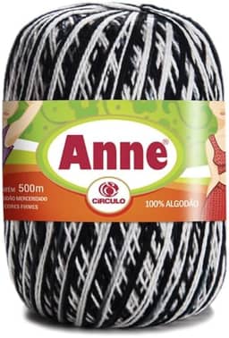 Linha De Crochê E Tricô - Anne 500 - Cores Mesclas - 500 Metros - 100% Algodão - Círculo
