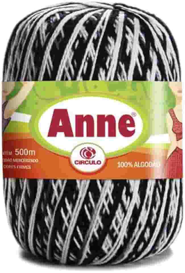Linha De Crochê E Tricô - Anne 500 - Cores Mesclas - 500 Metros - 100% Algodão - Círculo