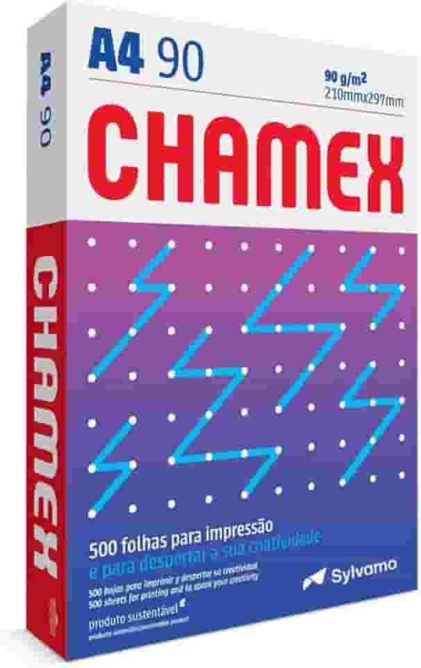 Chamex Papel A4, 210 x 297 mm, 90g, Pacote 500 Folhas, Branco Sulfite