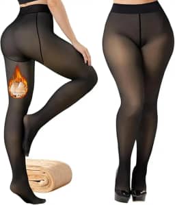 Meia Calça Térmica Forrada Feminina Inverno, Peluciada, Translúcida, Super Quente, Flanelada, Ideal Para Frio Intenso, Malha Premium Antidesfiado P ao G | Premium MyBrins