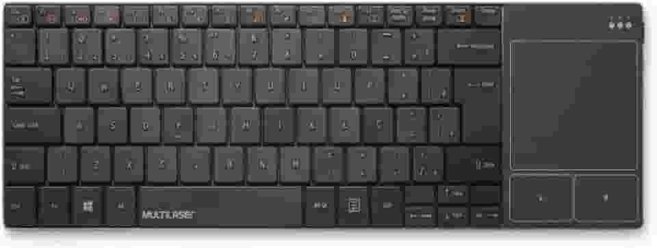 Teclado para Smart TV sem Fio com Touch Pad, Multilaser, Windows, Preto