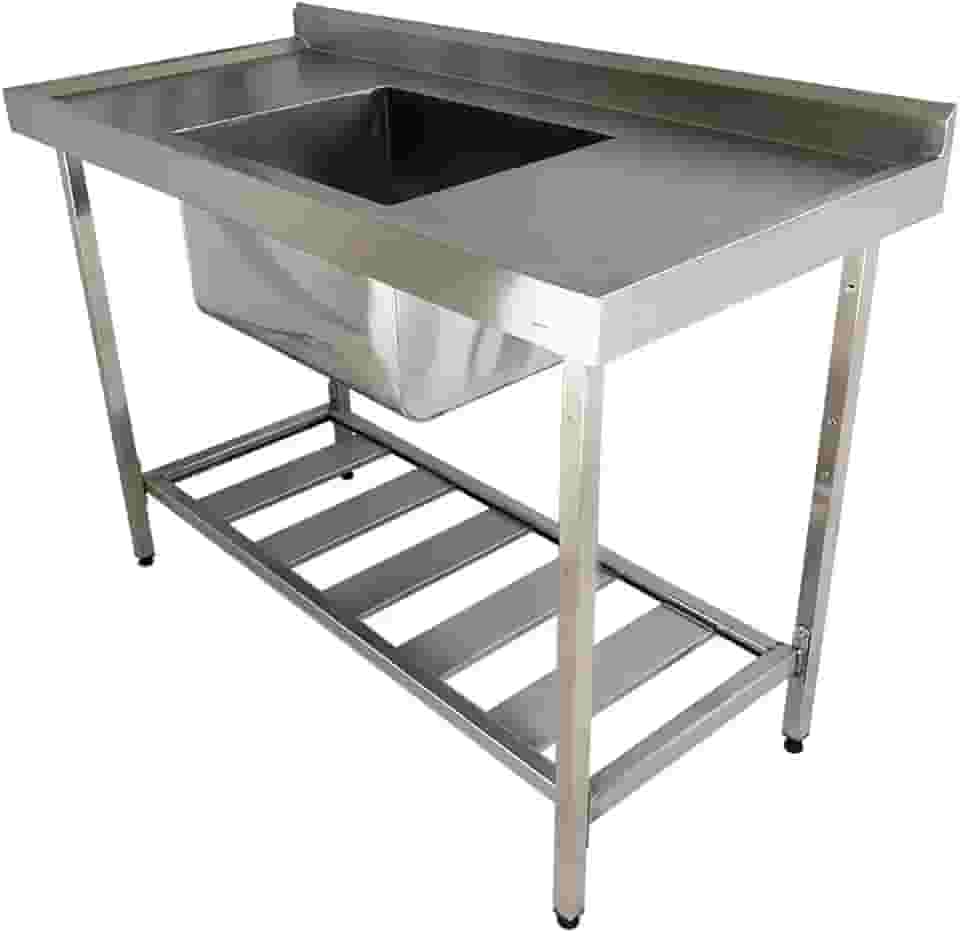 Pia Industrial Aço Inox 130cm X 60cm X 90cm + Cuba 50x40x30