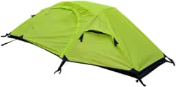 NAUTIKA, Barraca de camping individual Modelo WIndy com capacidade para 1 pessoa. Coluna d’água de 2.500mm. Modelo Bivaque de Fácil Montagem Super Leve. Verde Neon e Preto