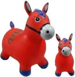Brinquedo Infantil Cavalinho Upa Upa com Luzes LED e Efeitos Sonoros Ideal para Brincadeiras e Desenvolvimento Infantil (Vermelho)