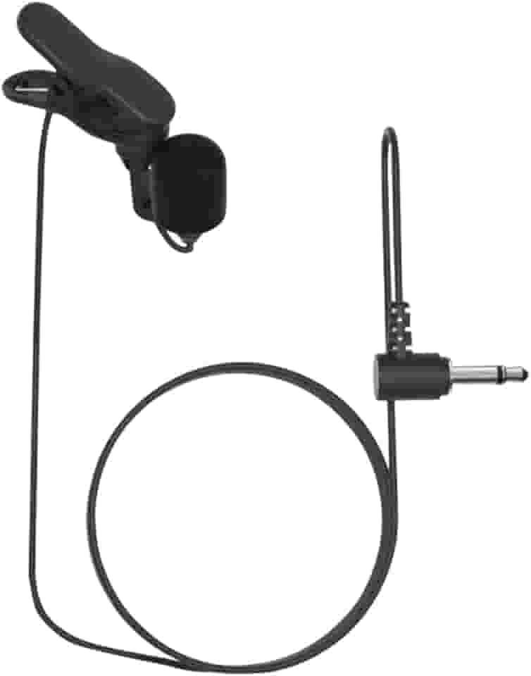 Microfone universal com fio para instrumentos com cabo de 2 m para flauta de bambu com espuma acústica profissional, preto com clipe