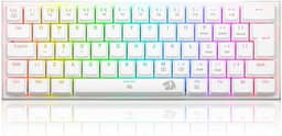 TECLADO MECANICO GAMER REDRAGON ANIVIA BRANCO RGB COM SWITCH AZUL ABNT-2