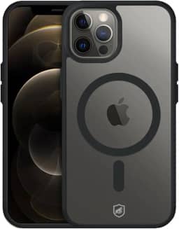 Gshield Capa Case Capinha Preta Compatível com MagSafe para iPhone 12/12 Pro