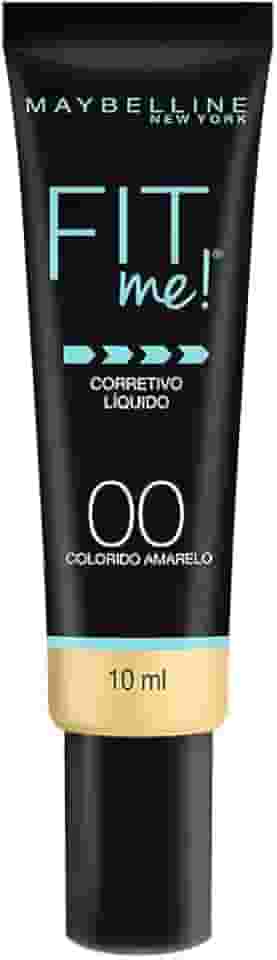 Maybelline NY Corretivo Líquido Efeito Matificador Fit Me 00 Amarelo, 10ml
