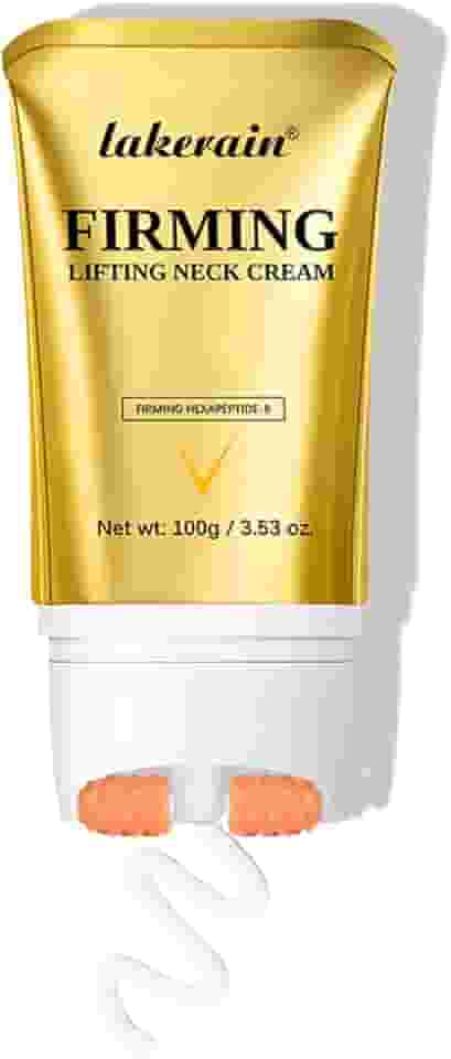 Creme firmador para pescoço com rolo, creme de pescoço que levanta o pescoço contém hexapeptídeo, loções de aperto hidratantes, reparos cosméticos para cuidados com a pele