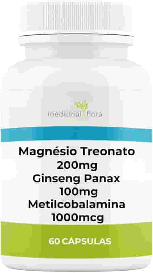 Magnésio Treonato + Ginseng Panax + Metilcobalamina - 60 Doses