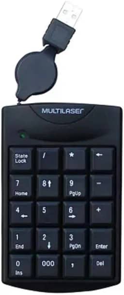 Teclado Numérico com Fio Retratil Usb Multilaser - TC230