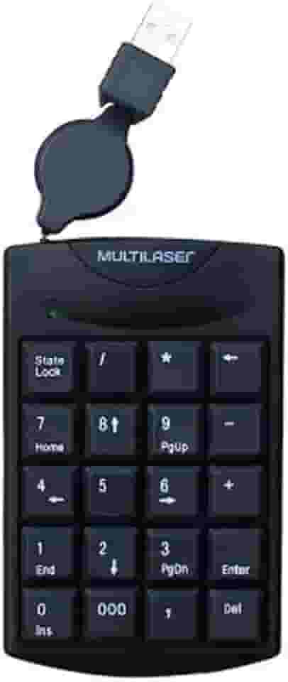 Teclado Numérico com Fio Retratil Usb Multilaser - TC230